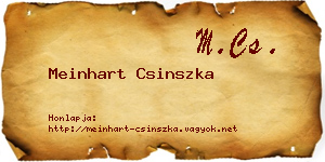 Meinhart Csinszka névjegykártya